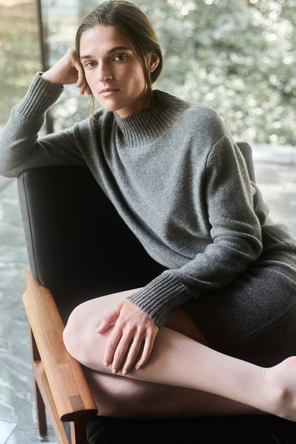 Nonchi Cashmere Nordlys Sweater, Majestic Grey, image 8 of 15