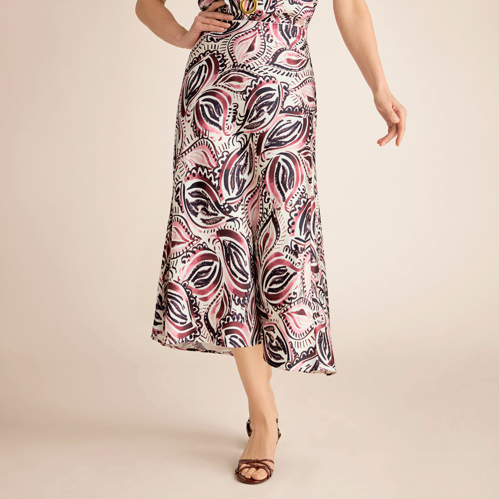 Orchard Slip Skirt, Brushstroke Paisley, image 1 of 5