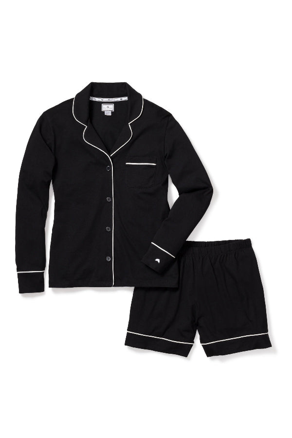 Petite Plume Pima Short Set in Black