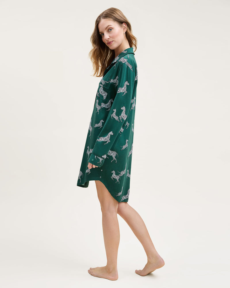 Petite Plume Pima Nightshirt in Zèbre de Forêt