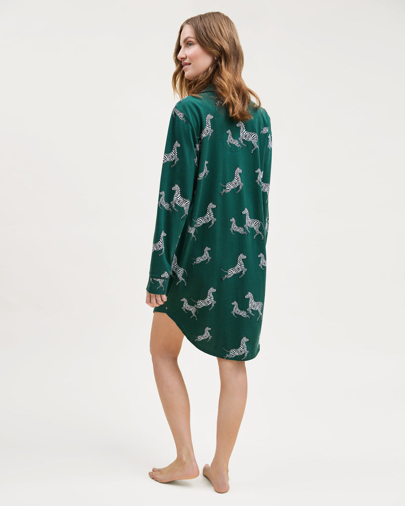 Petite Plume Pima Nightshirt in Zèbre de Forêt