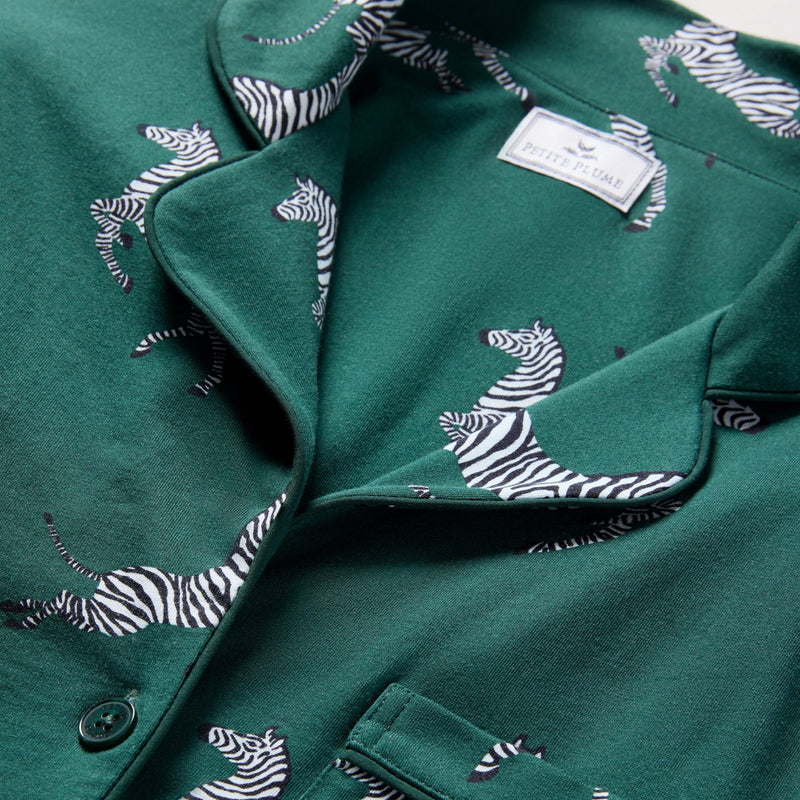 Petite Plume Pima Pajama Set in Zèbre de Forêt