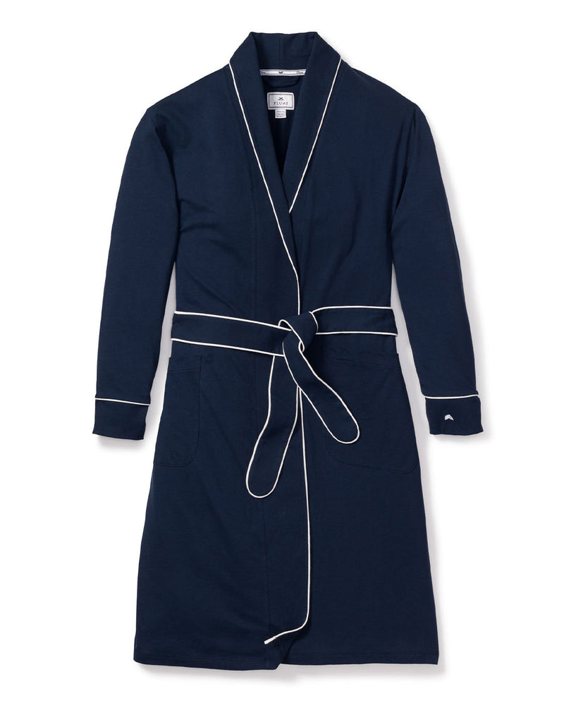 Petite Plume Pima Robe in Navy