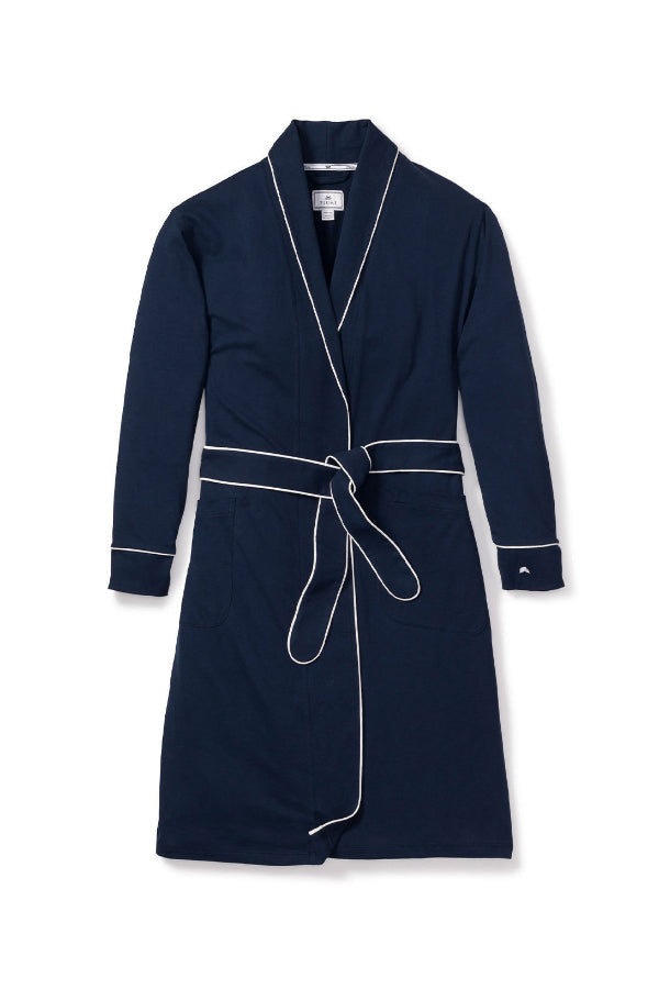 Petite Plume Pima Robe in Navy
