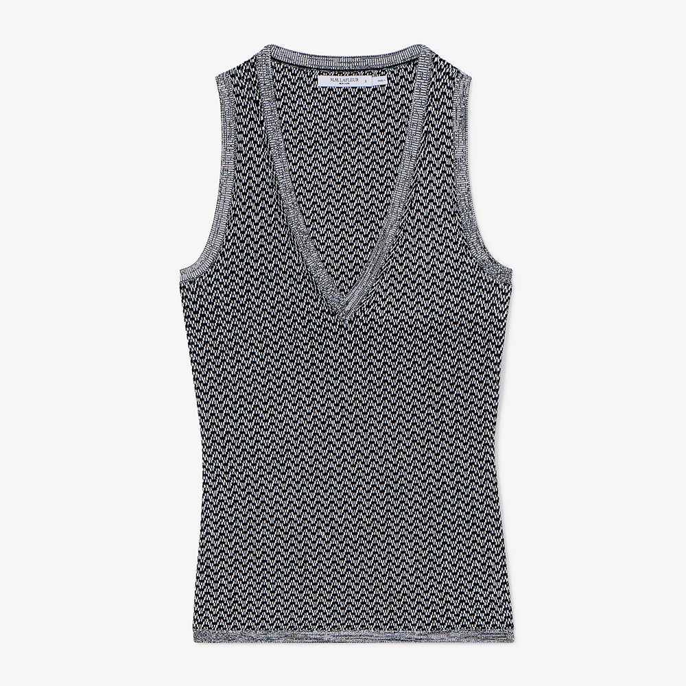 packshot image of the sonny top in mini chevron knit
