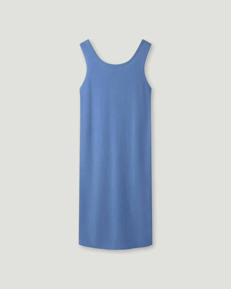 blue dress on white background.