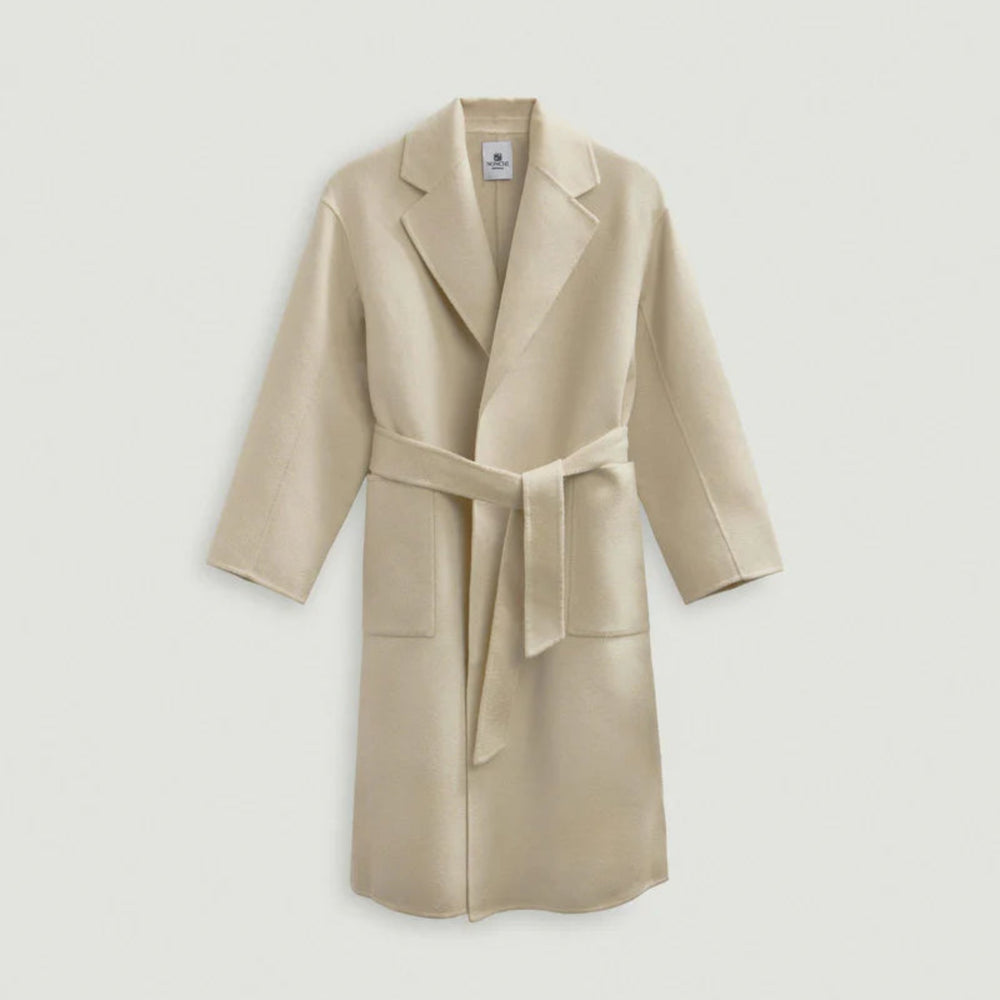 Beige robe on a light gray background