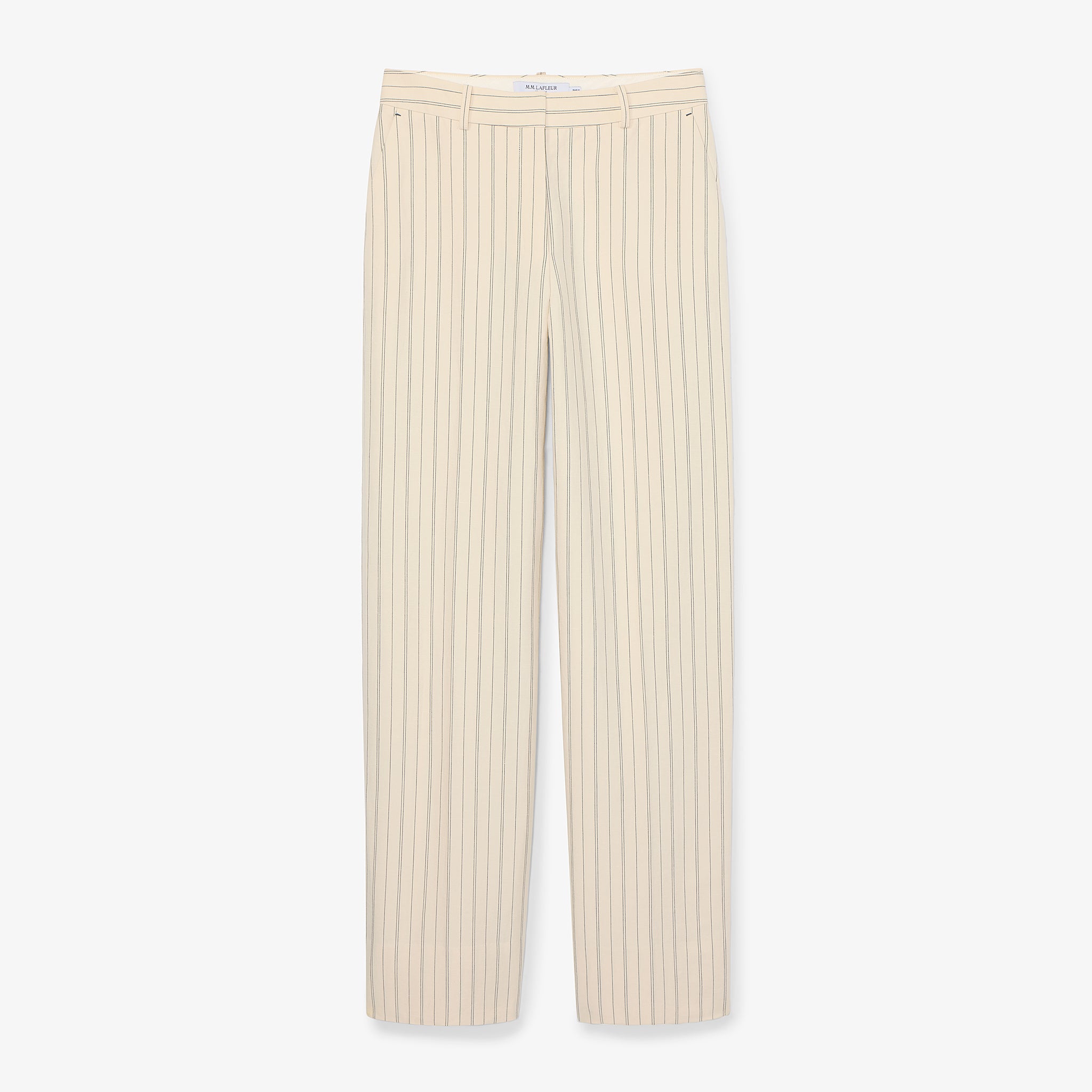 Packshot image of the Tinlsey pant in linen stripe