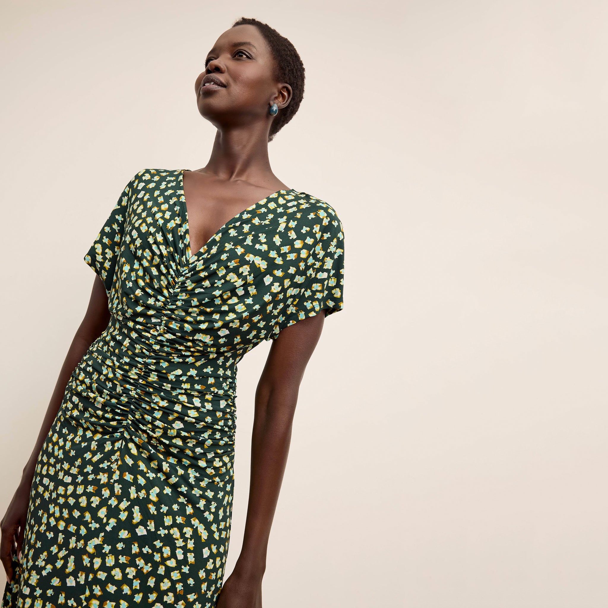 Front image of the The Von Dress - Light Printed Jersey :: Kaleidoscope Print