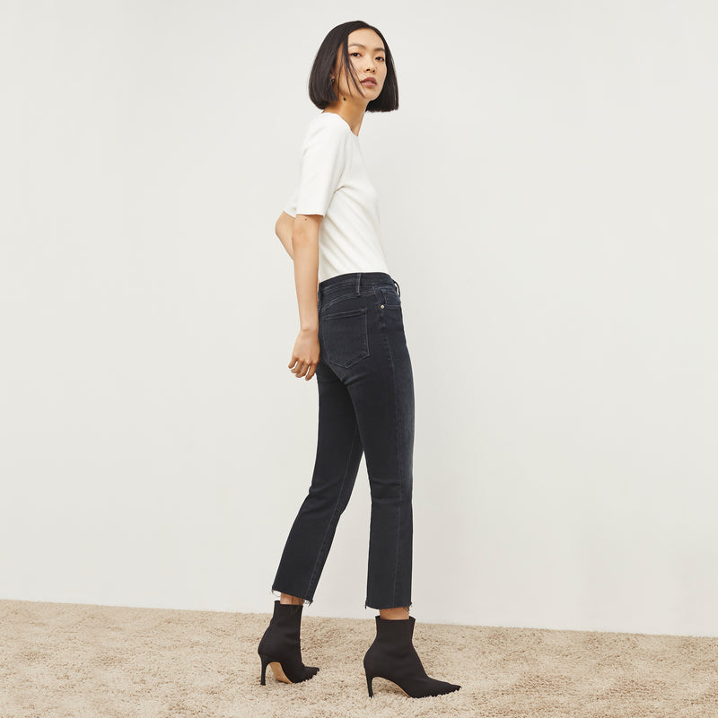 Frame Denim Le Crop Slim Bootcut Raw Edge Jean