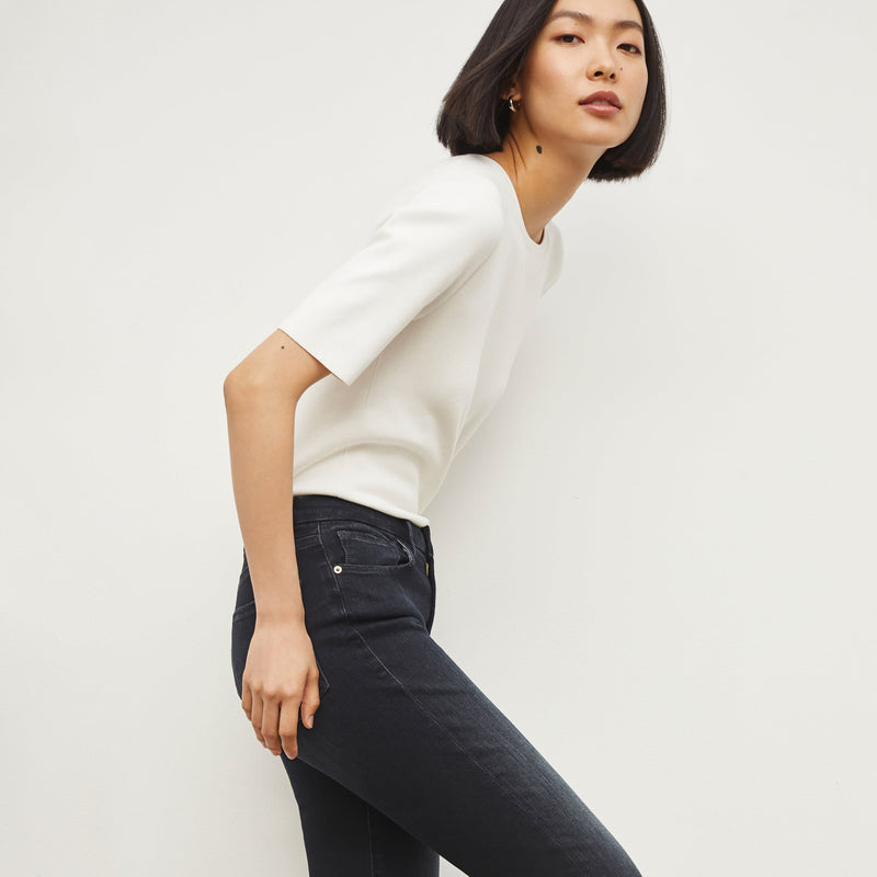 Frame Denim Le Crop Slim Bootcut Raw Edge Jean