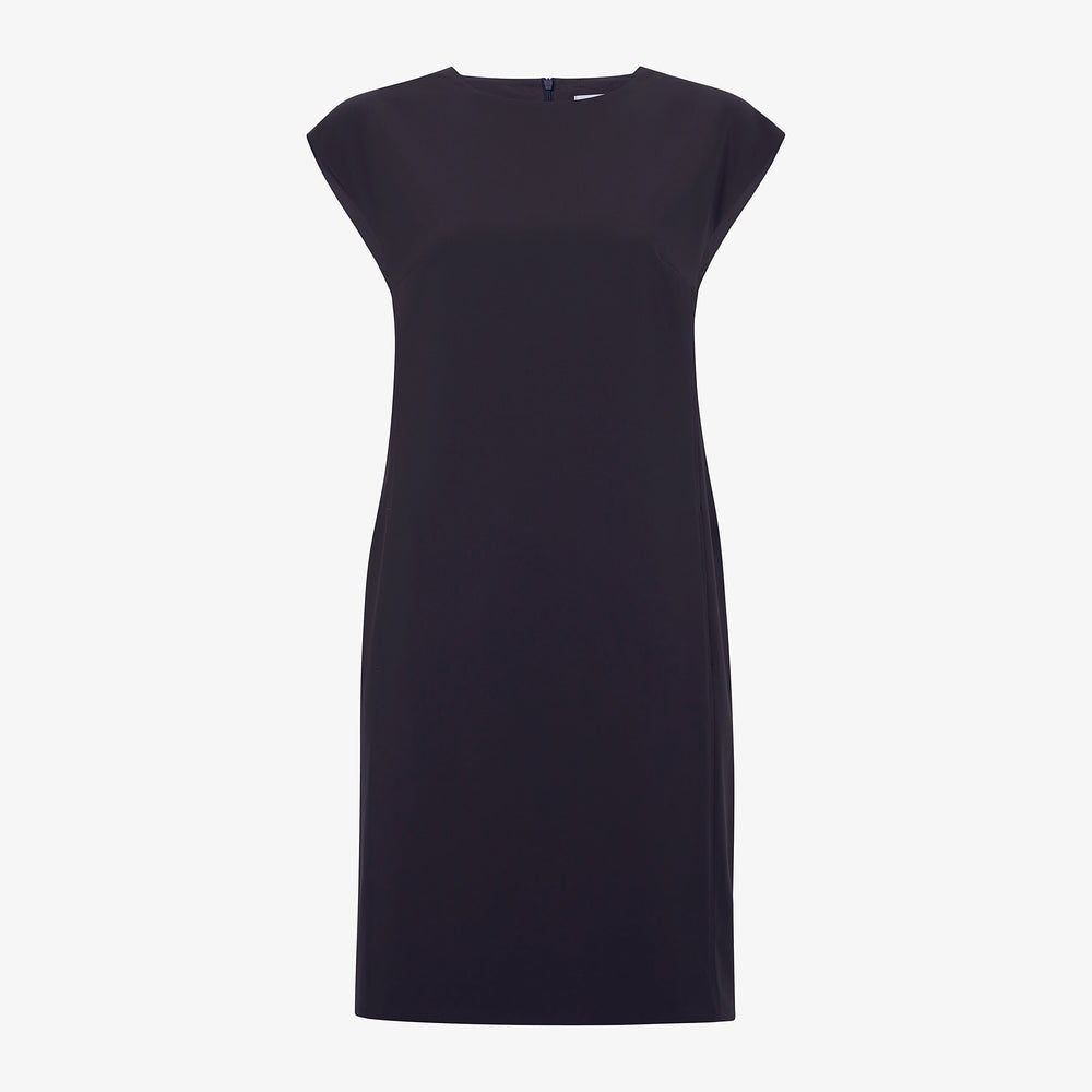 Packshot image of the Maaza Dress—Origami Suiting in Cool Charcoal