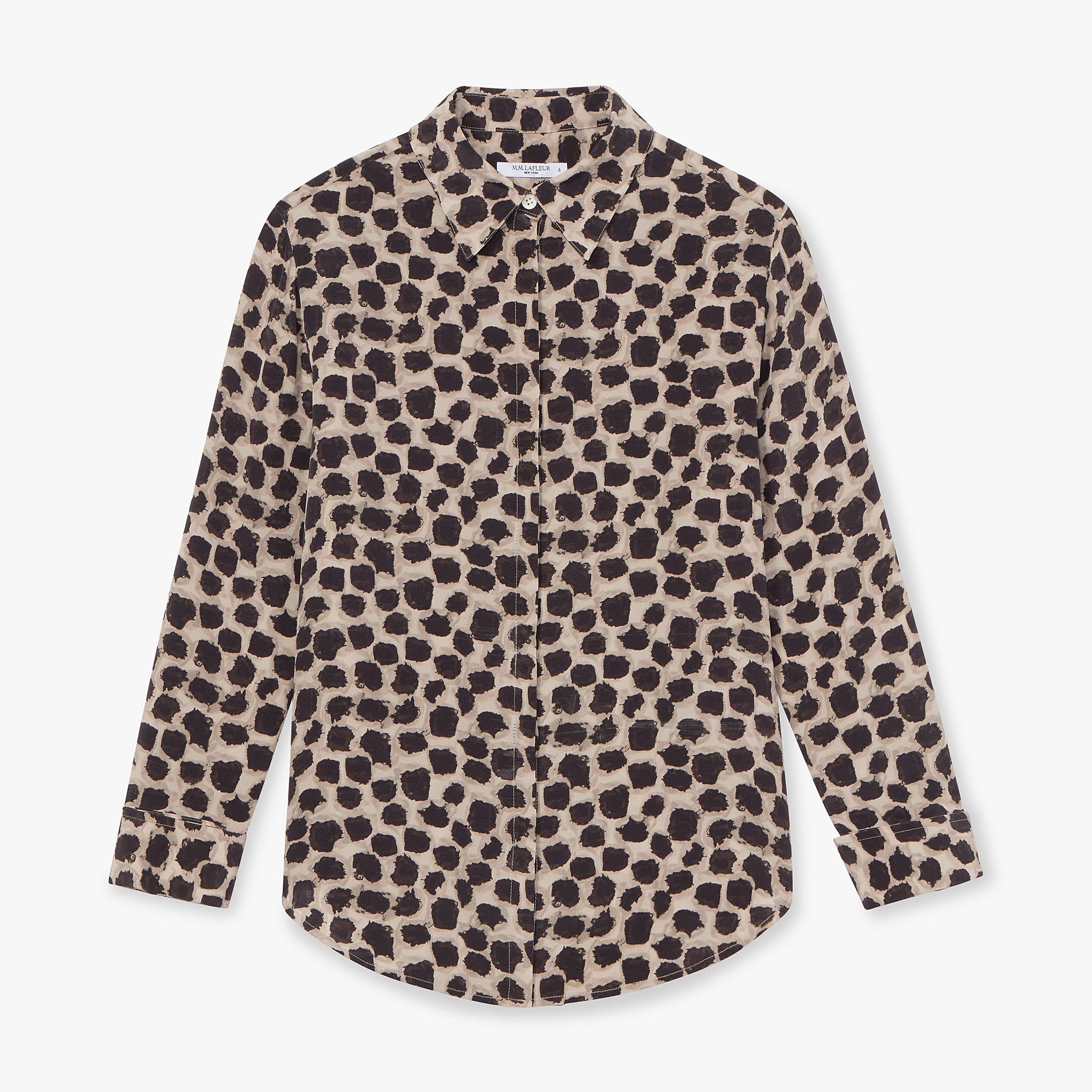 Packshot image of the tatum shirt in sahara print