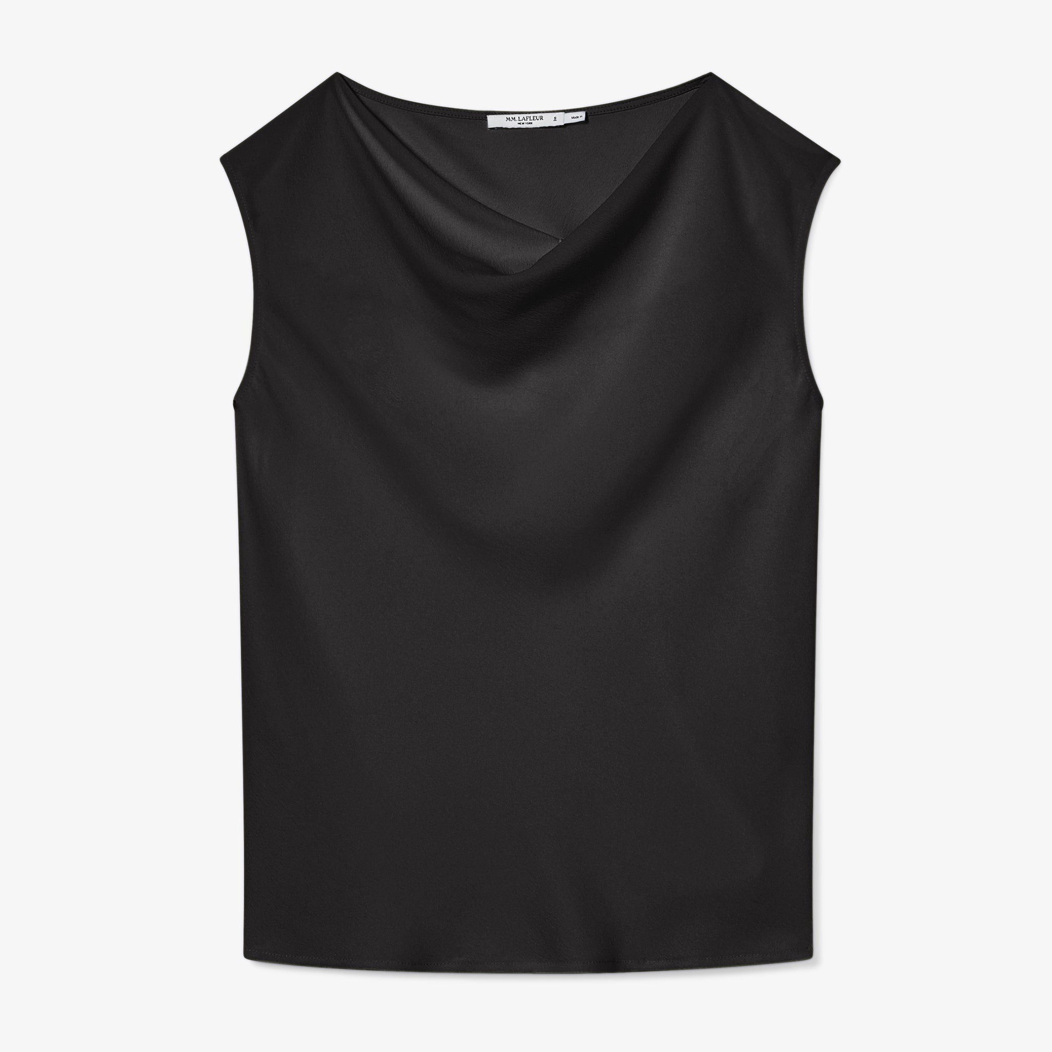 Packshot image of the Nora Top - Eco Soft Wave in Black