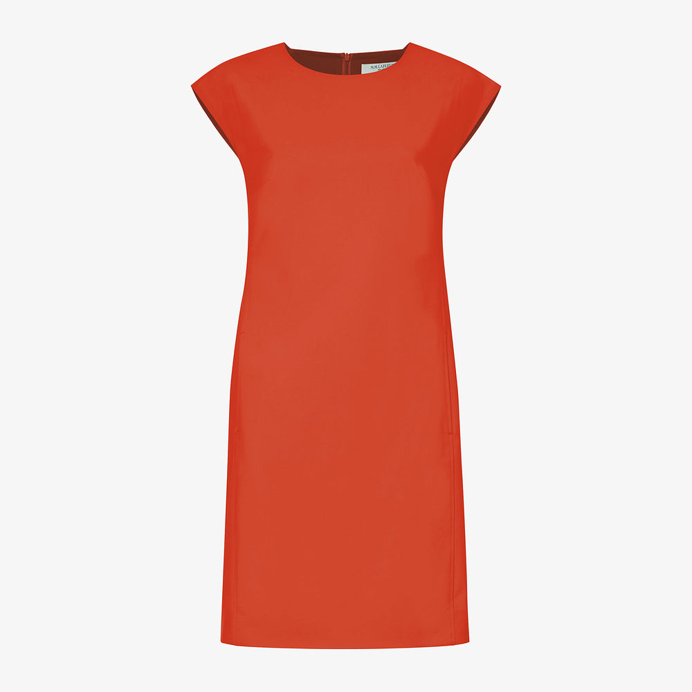Packshot image of the Maaza Dress in Blood Orange