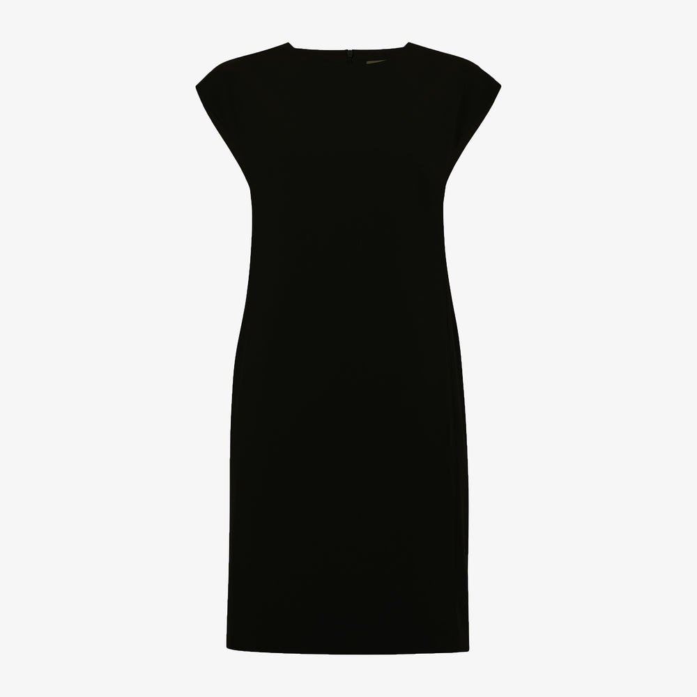 Packshot image of the Maaza Dress—Origami Suiting in Black